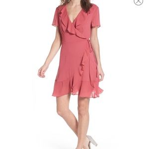 Wine red Lush Wrap dress